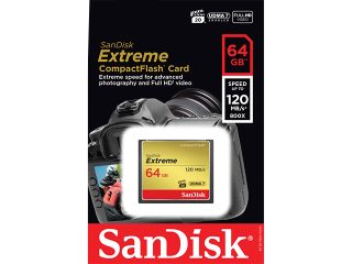 Карта памет SanDisk Extreme CF 64GB card 120MB/s 800х UDMA 7
