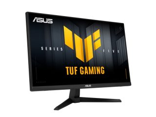 Asus TUF Gaming Series 5, VG259QM5A Gaming Monitor, 24.5-инчов Full HD Fast-IPS панел, 240Hz, 0.3ms, G-SYNC съвместим, AMD FreeSync Premium, ELMB SYNC, 99% sRGB, DisplayWidget Center, Gaming AI, Черен