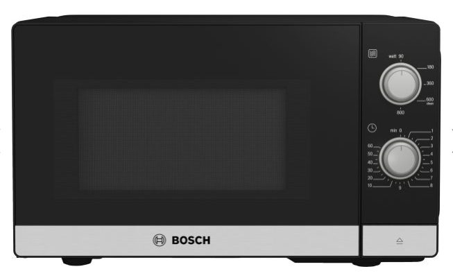 Bosch FFL020MS2 микровълнова печка, серия 2, свободностояща, 800 W, 20 l, неръждаема стомана