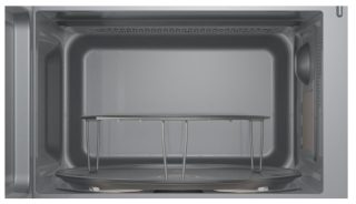 Bosch FEL023MS2 SER2, свободностояща микровълнова фурна, 800 W, 20 l, 5 степени на мощност, 27 cm въртяща се стъклена чиния, AutoPilot 8, функция Грил, неръждаема стомана