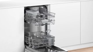 SPV2IKX10E SER2 съдомиялна машина, за вграждане, 45 см, F, 9,5 л, 9 комплекта, 5 програми, 48 dB, Auto program, дисплей, HC