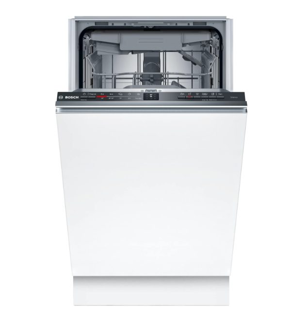 Bosch SPV2HMX02E, SER2, Съдомиялна, напълно вградена, 45 cm, D, 8,9 l, 10 комплекта, 5 програми/4 опции, 46 dB(C), Vario чекмедже, Auto програма, Rackmatic, Home Connect