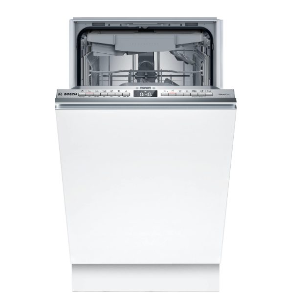 BOSCH SPV4EХ10E съдомиялна машина за вграждане 45 см, E, 9,5л, 10 комплекта, 6 програми, 44dB(B), Silence 41dB, трето чекмедже Vario, R
