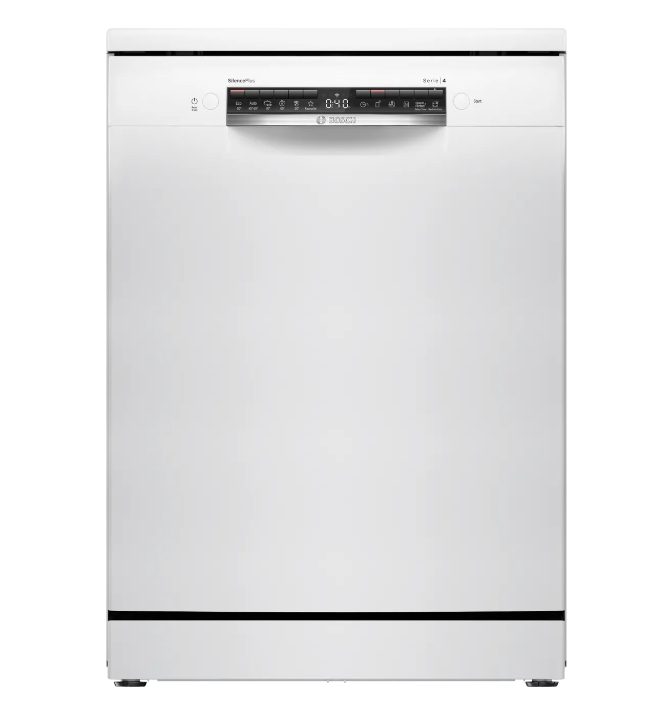 Съдомиялна Bosch SMS4EVW08E, свободностояща, SER4, EfficientDry, Polinox, бяла