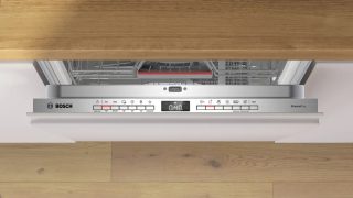Bosch SMV4ENX06E SER4 Съдомиялна, за вграждане, енергиен клас B, EfficientDry, 9,0 л, 13 комплекта, 42 dB(A), Silence 41 dB, трета кошница Extra Space, дисплей, Home Connect