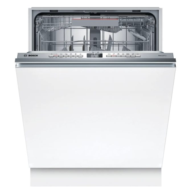 Bosch SMV4ENX06E SER4 Съдомиялна, за вграждане, енергиен клас B, EfficientDry, 9,0 л, 13 комплекта, 42 dB(A), Silence 41 dB, трета кошница Extra Space, дисплей, Home Connect