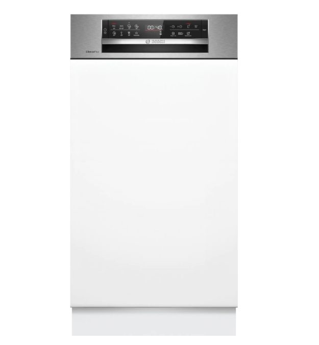Bosch SPI6EMS21E, SER6, Интегрирана съдомиялна 45 cm, B, EfficiendDry, 8,7 l, 10 комплекта, 44 dB(B), 3-то чекмедже, Rackmatic, HC, вградено осветление