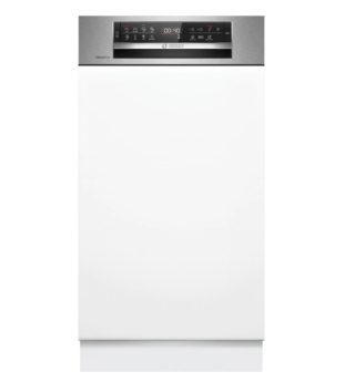 Bosch SPI6EMS21E, SER6, Интегрирана съдомиялна 45 cm, B, EfficiendDry, 8,7 l, 10 комплекта, 44 dB(B), 3-то чекмедже, Rackmatic, HC, вградено осветление