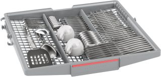 BOSCH SMV6YCX05E серия SER6 интелигентен съдомиялна машина за вграждане, A, Zeolith, EcoDrying, 9,5l, 14пр., 8п/5о, 44dB(B), Silence 43dB, 3-то кошница, Extra Clean Zone, TimeLight, дисплей, Home Connect, осветление на интериора