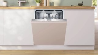 Bosch SMV6YCX06E SER6, Съдомиялна машина, напълно вграждана, A, Zeolith, EfficientDry, 9,5 л, 14 комплекти, 44 дБ (B), Silence 43 dB, 3-то чекмедже, Extra Clean Zone, TimeLight, дисплей, HC, InHerго Вътрешно осветление