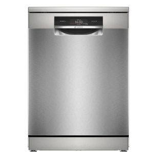 Bosch SMS8TCI04E, SER8, Свободностояща интелигентна съдомиялна, A, Zeolith, EfficientDry, 9,5 л, 14 комплекта, 8/6, 42 dB(B), Silence, трето чекмедже, Extra Clean Zone, 2 TFT дисплея, лампа, PerfectDry, нерждаема стомана