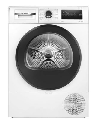 Bosch WTH85221BY, SER4, сушилня с термопомпа 8 kg, D, 62 dB EasyClean, с оттичане, врата черно-черно сиво