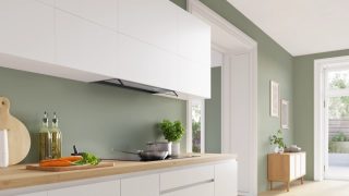 Bosch DBB85CC60, SER4, Вграден аспиратор 80 см B, макс. 582 м³/ч, 65 dB, 3 скорости, CoP B, ефективност на мазнините 91%(B), стъклен панел, бутонно управление, Macrozen