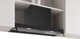 Bosch DBB85CC60, SER4, Вграден аспиратор 80 см B, макс. 582 м³/ч, 65 dB, 3 скорости, CoP B, ефективност на мазнините 91%(B), стъклен панел, бутонно управление, Macrozen
