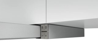 Бош DFR067A52 Телескопичен аспиратор за вграждане 60 см, енергиен клас A, EcoSilence Drive, макс. 728 м³/ч, 53 dB (68 dB), 3+1 скорости, филтри от неръждаема стомана, без дръжка