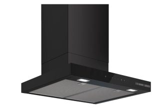 Аспиратор Bosch DWB65DN60, SER6, каминен 60 cm A++, EcoSilenceDrive, макс. 399 (699) м³/ч, 56 (68) dB, 3+1 скорости, сензорно управление, CoP A, Ефективност на мазнините 87,4% (B), Box дизайн, РС, регулируема цветна температура, Матово черен