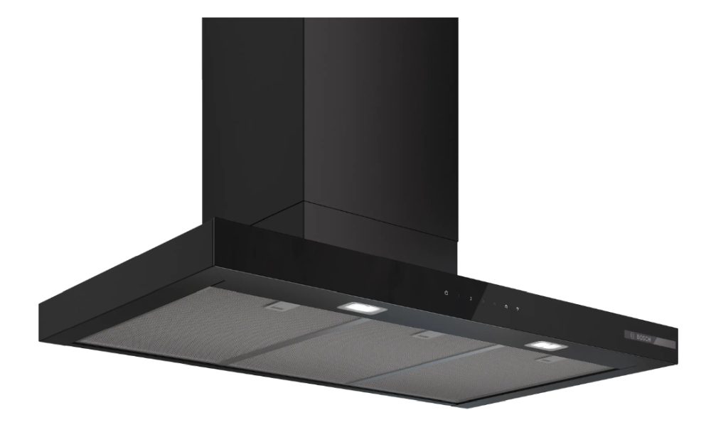 Bosch DWB97DN60 SER6, Аспиратор за стена 90 cm A++, EcoSilenceDrive, макс. 399(699) m³/h, 33+1 скорости, сензорно управление, DirectSelect, Степен на улавяне на мазнини 87,4% (B), Home Connect, препращаща светлина, Матово черен