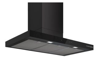 Bosch DWB97DN60 SER6, Аспиратор за стена 90 cm A++, EcoSilenceDrive, макс. 399(699) m³/h, 33+1 скорости, сензорно управление, DirectSelect, Степен на улавяне на мазнини 87,4% (B), Home Connect, препращаща светлина, Матово черен
