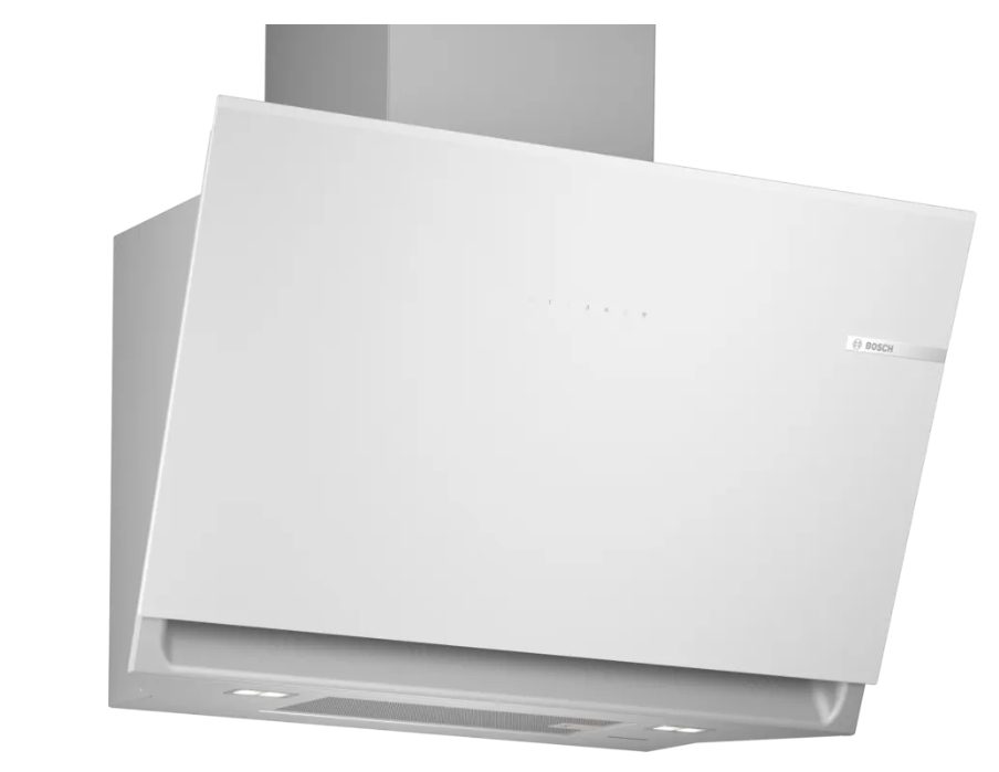 Аспиратор Bosch DWK81AN20, SER6, стенен, 80 cm, A+, EcoSilence Drive, TouchSelect, прозрачно стъкло, бял печат, макс. 432 m3/h, 51 dB, Home Connect