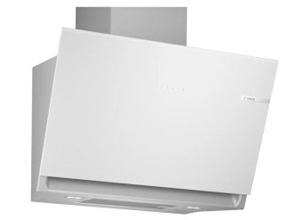 Аспиратор Bosch DWK81AN20, SER6, стенен, 80 cm, A+, EcoSilence Drive, TouchSelect, прозрачно стъкло, бял печат, макс. 432 m3/h, 51 dB, Home Connect