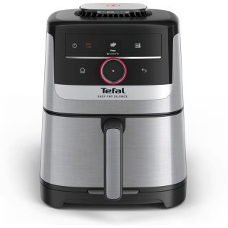 Тефал EY5724 Easy Fry XL SMART & SILENCE, неръждаема стомана, 5л (1.2кг, 6 порции), 1550W, двойни зони, отделяща се предница, 8 автоматични програми