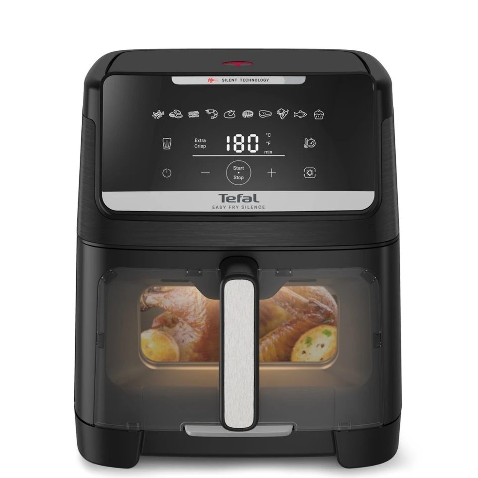 Термoкуплер EY8468E0 Easy Fry Silence XXL VISION, черен, 7 л