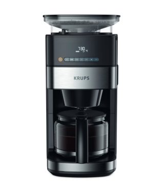 Кафемашина Krups KM832810 Grind & Brew, метална мелачка, 3 степени на смилане, цифров дисплей, таймер, 1.25л