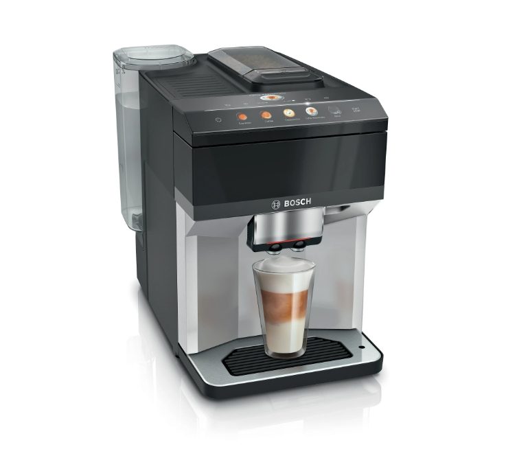 Bosch TPE40307, SER4, напълно автоматична кафемашина VeroCafe 15 bar, TFT дисплей, 9 напитки, Silver/Piano black, мляно кафе, AromaDouble Shot, CeramDrive