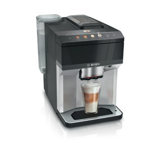 Bosch TPE40307, SER4, напълно автоматична кафемашина VeroCafe 15 bar, TFT дисплей, 9 напитки, Silver/Piano black, мляно кафе, AromaDouble Shot, CeramDrive