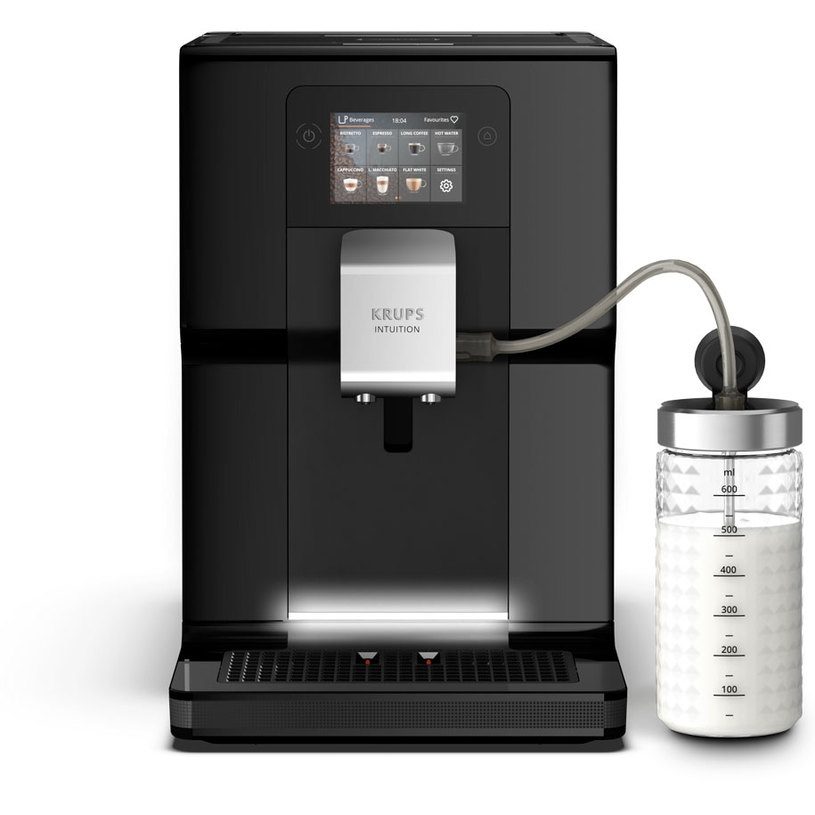 Krups EA873810, автоматична кафе машина Esp Intuition Preference Milk Pot Total, черен