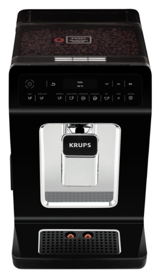 Krups EA890810 Evidence напълно автоматична еспресо машина, 1450W, LED дисплей, резервоар за вода 2.3л, черен/хром